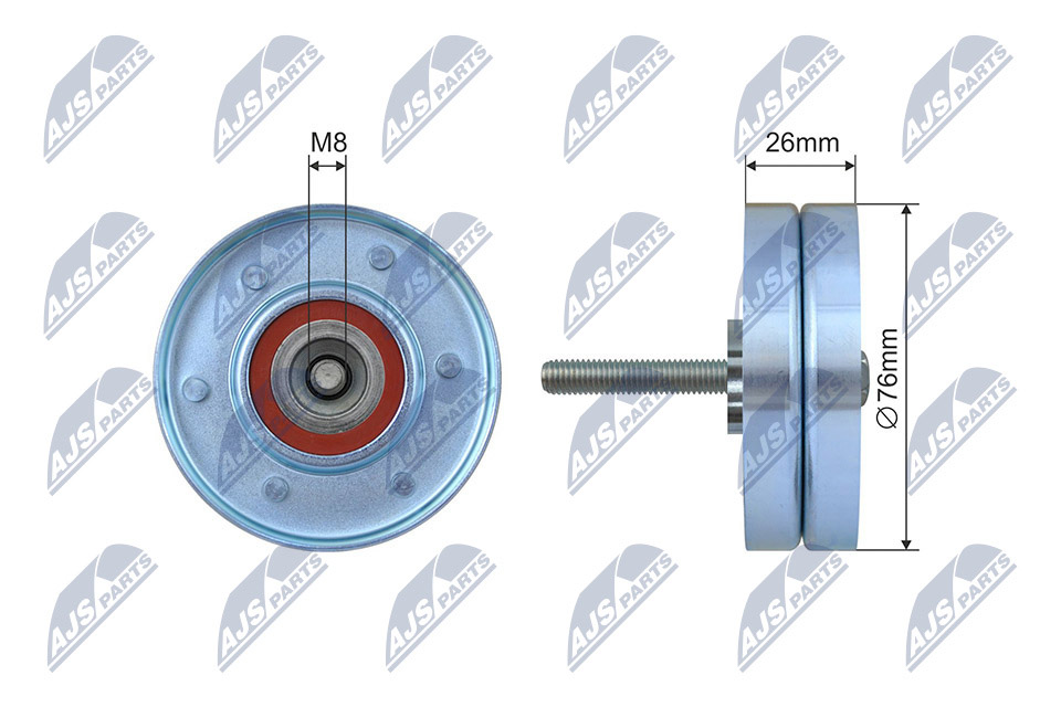 Ролик ручейкового ремня ford mondeo 1.8-2.0 00-07 transit 2.3 rwd 06-14 NTY RNKFR065