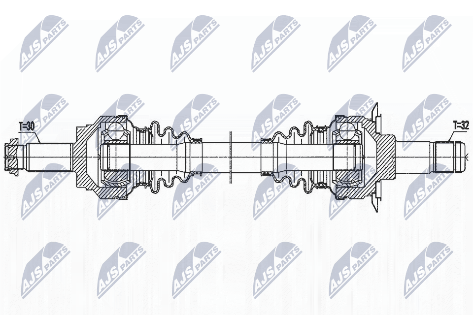 Полуось задняя лев/прав bmw bmw x5 e70 06- x5 f15/f85 13-18 x6 e71/e72 07- x6 f16/f86 14-19 NTY NPWBM162