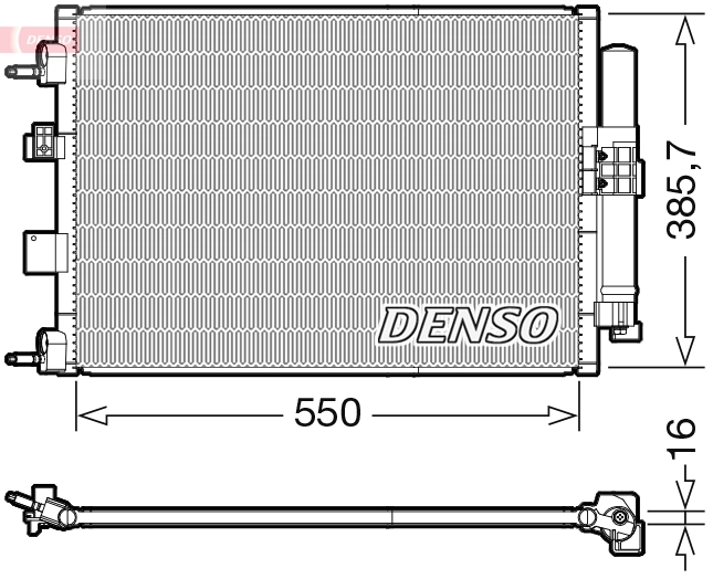Радиатор кондиционера DENSO DCN10046