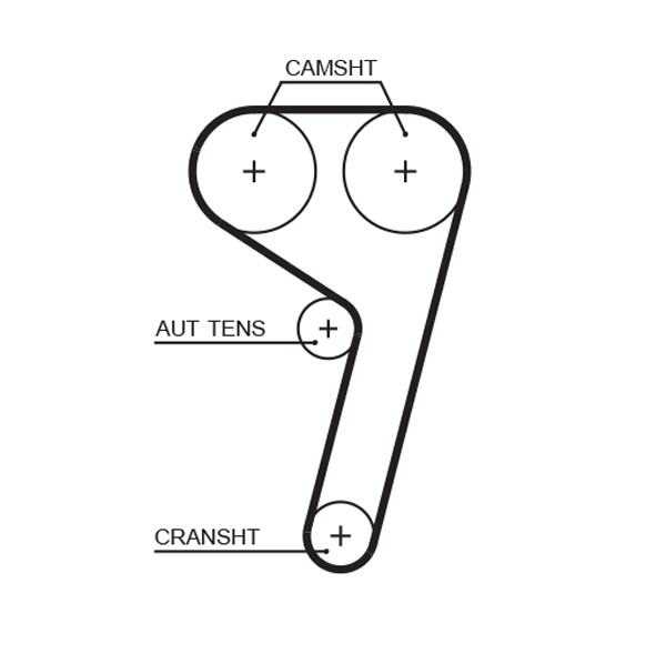 Комплект ремня грм (7883-13404) GATES KP45669XS