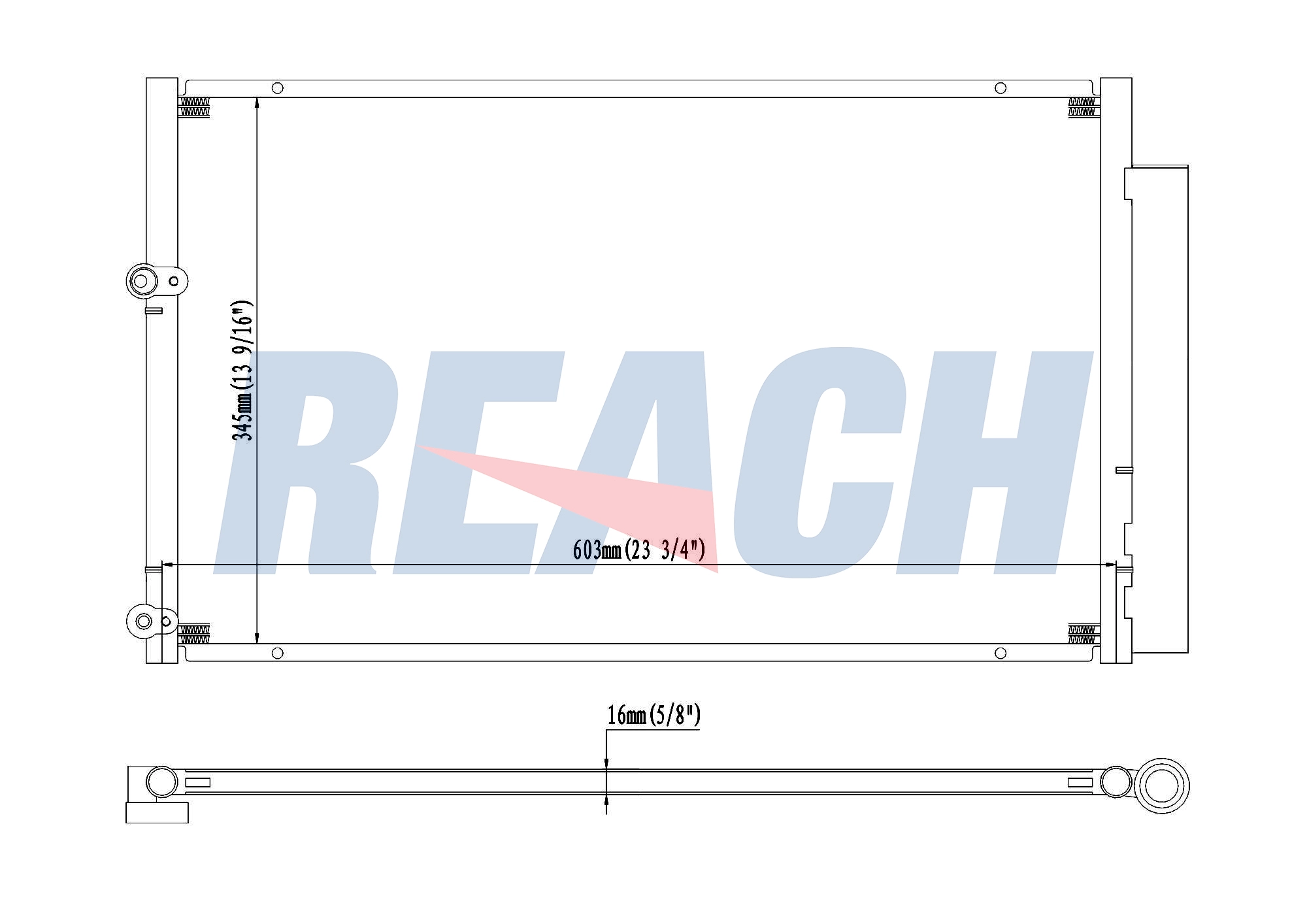 Радиатор кондиционера REACH 1.31.3093.PDH
