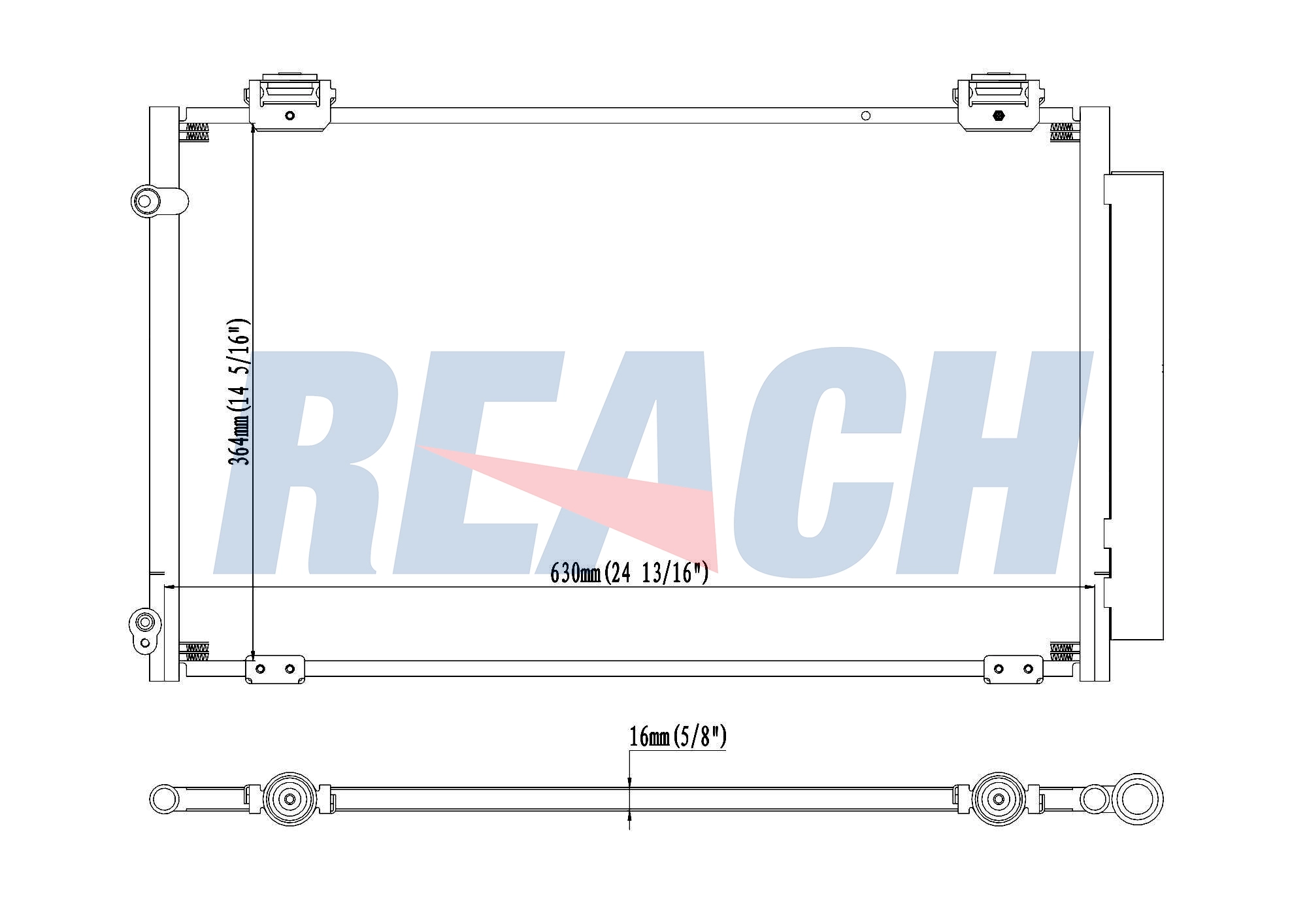 Радиатор кондиционера REACH 1.31.3299.PDH