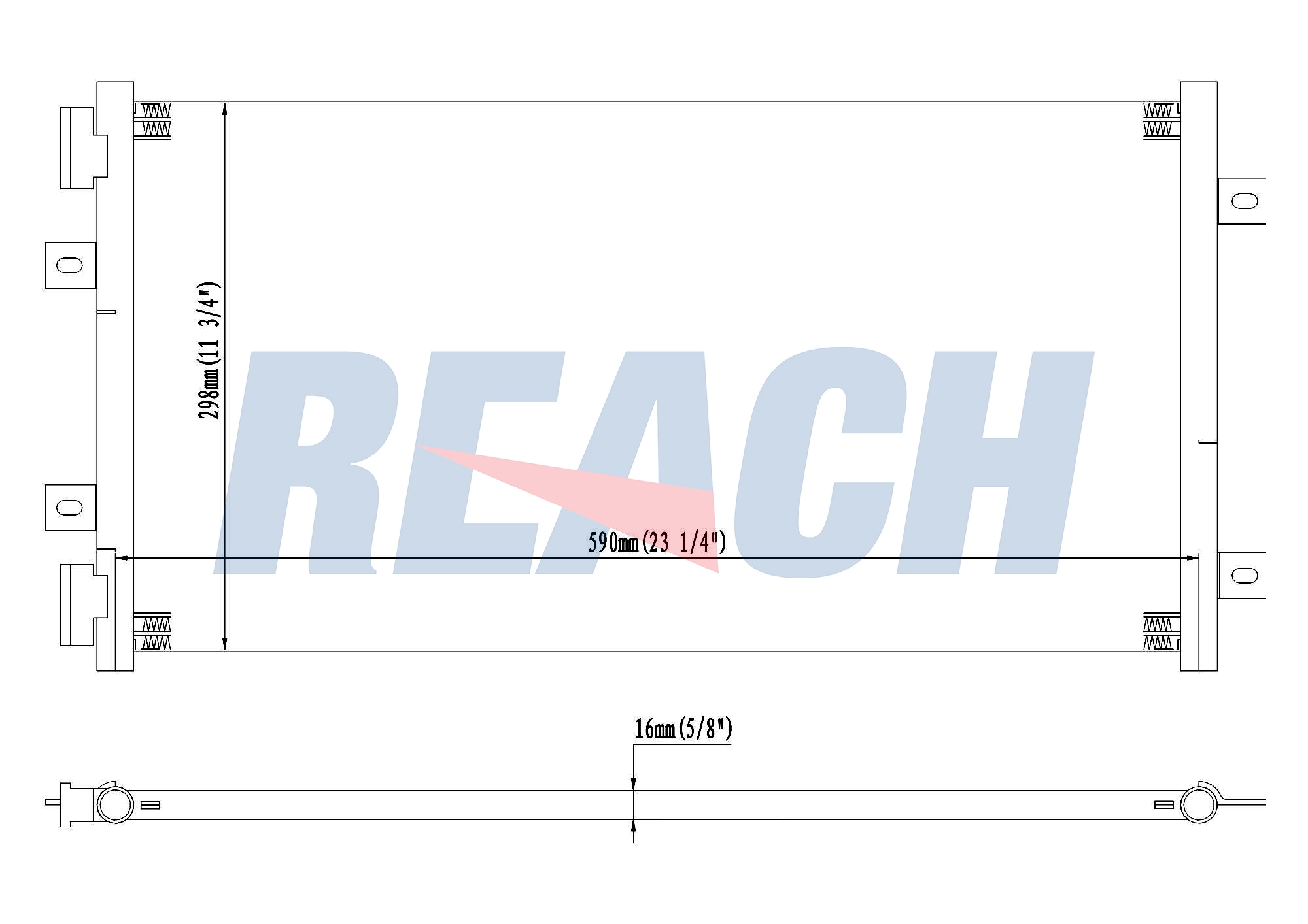Радиатор кондиционера REACH 1.30.0339.P