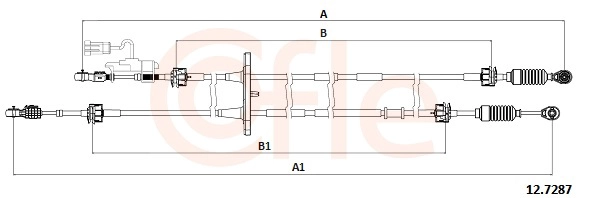 Трос кпп fiat doblo 09- COFLE 92.12.7287