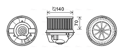Вентилятор системы кондиционирования AVA QUALITY COOLING FD8496