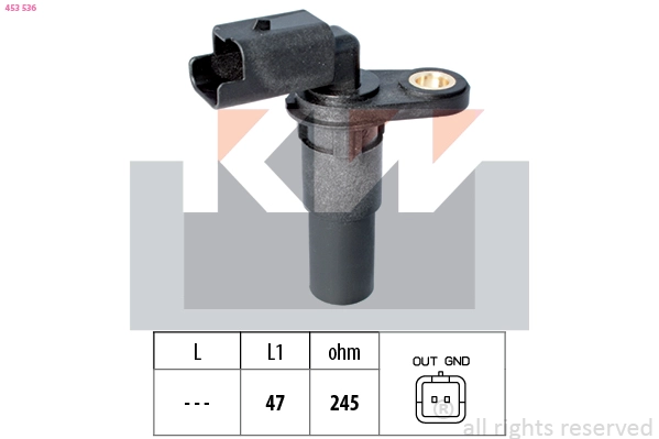 Датчик положения коленвала KW 453536
