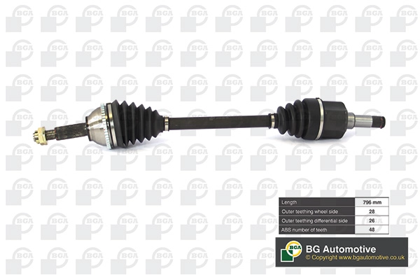 Полуось ford transit 2003-2006 transit tourneo 2002-2006