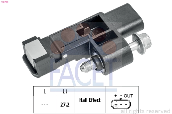 Датчик р.вала citroen c4/ds3/peugeot 308/207 07- FACET 90789