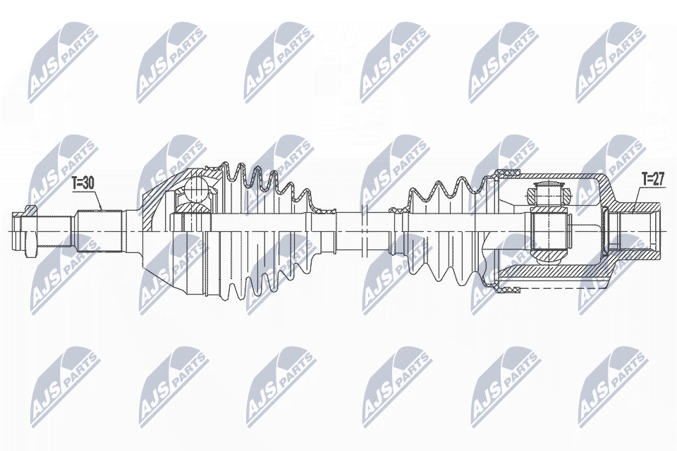 Полуось opel antara 06- chevrolet captiva 10- /правmtmatm/ NTY NPWPL146