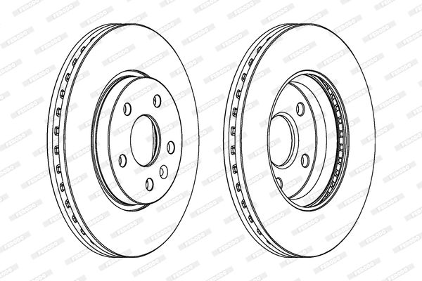Тормозной диск перед opel astra j/chevrole aveo/cruze 1.4-2.0 09 - (цена за 1шт) FERODO DDF1869