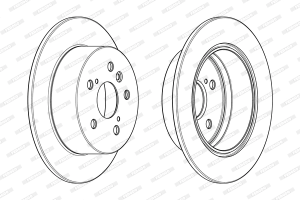 Тормозной диск toyota avalon/camry 2.4-3.5 05-12 FERODO DDF1980C