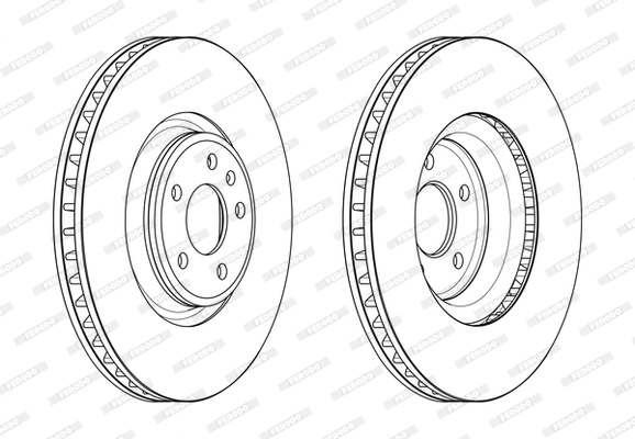 Тормозной диск перед audi a4/a5/q7 1.4/2.0 tfsi/2.0/3.0 tdi 15- FERODO DDF2598C1