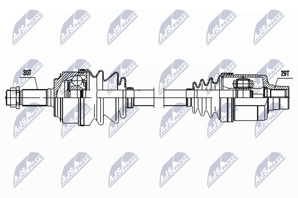 Полуось honda ridgeline 3.5 awd 05- odyssey 3.5 05-10 /передправatm/ NTY NPWHD094