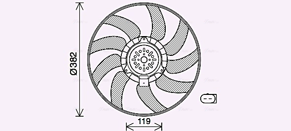 Вентилятор системы охлаждения AVA QUALITY COOLING AI7519