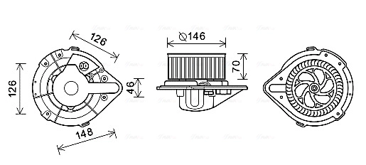 Вентилятор системы кондиционирования AVA QUALITY COOLING AI8370