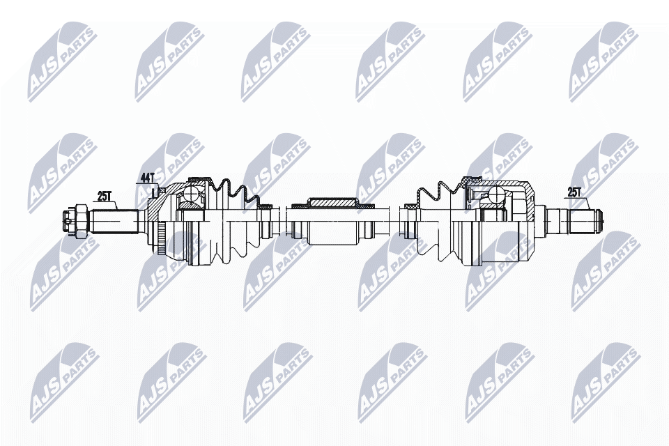 Полуось hyundai matrix 1.6 01- /правmtm/ NTY NPWHY611