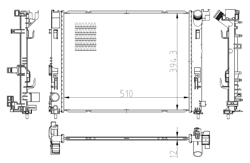 Радиатор системы охлаждения NRF 550038