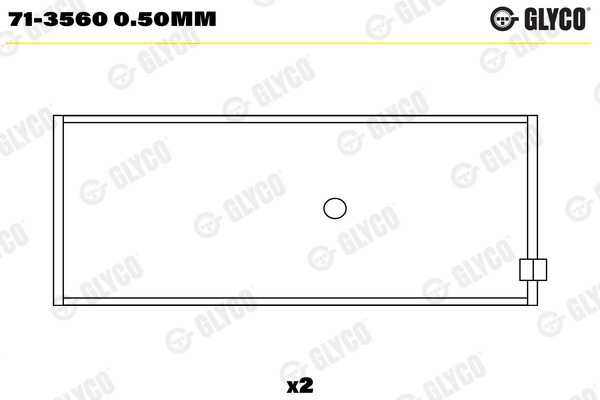 Вкладыши двс шатунные (на 1 шейку) GLYCO 71-3560 0.50mm