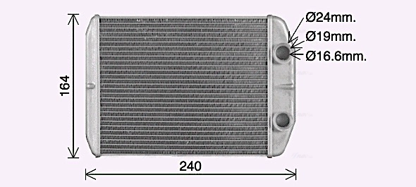 Радиатор печки AVA QUALITY COOLING FT6476