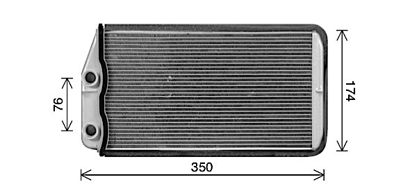 Радиатор печки AVA QUALITY COOLING AL6157