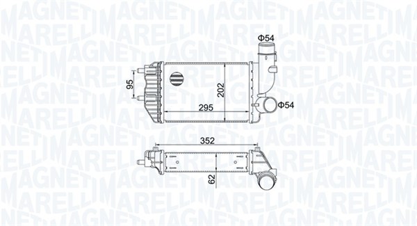 Mst500 интеркулер citroen/peugeot boxer 1.9td/2.0hdi 94- MAGNETI MARELLI 351319205000