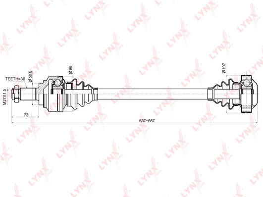 Приводной вал LYNXAUTO CD-1417