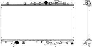 Радиатор охлаждение двигателя SAKURA AUTOMOTIVE 3321-1030