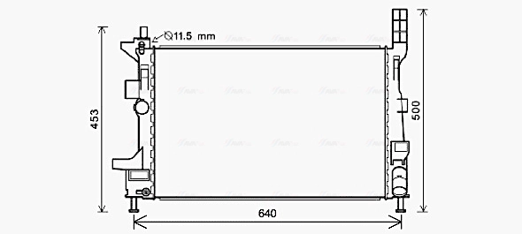 Радиатор охлаждение двигателя AVA QUALITY COOLING FD2578