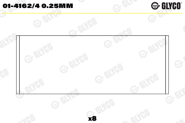 Шатунный подшипник GLYCO 01-4162/4 0.25mm