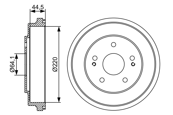 Тормозной барабан BOSCH 0 986 477 147