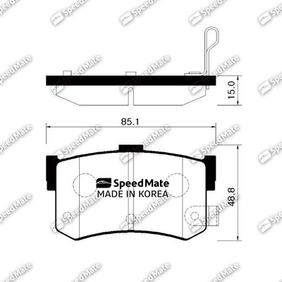 Комплект тормозных колодок дисковый тормоз SPEEDMATE SM-BPH012