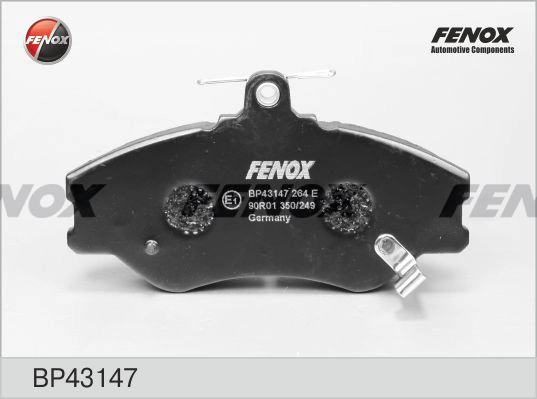 Комплект тормозных колодок дисковый тормоз FENOX BP43147