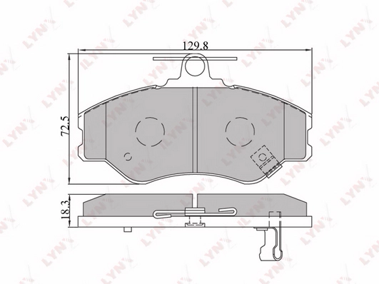 Комплект тормозных колодок дисковый тормоз LYNXAUTO BD-3604
