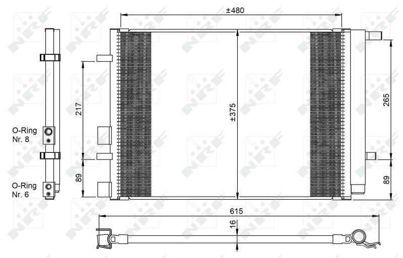 Конденсатор кондиционер easy fit NRF 350095