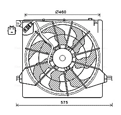 Вентилятор охлаждение двигателя AVA QUALITY COOLING HY7562