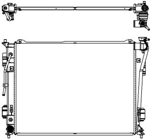 Радиатор охлаждение двигателя SAKURA AUTOMOTIVE 3451-8503