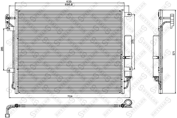 Конденсатор кондиционер STELLOX 10-45660-SX