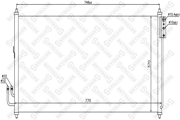 Конденсатор кондиционер STELLOX 10-45476-SX