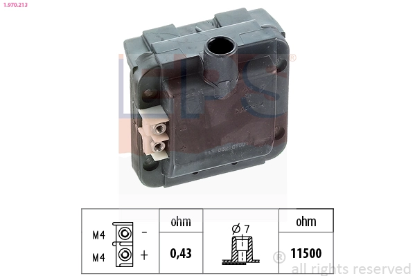 Катушка зажигания made in italy - oe equivalent EPS 1.970.213