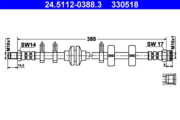 Тормозной шланг ATE 24.5112-0388.3