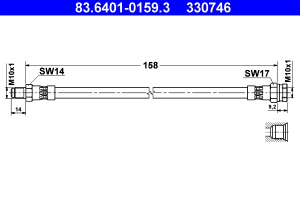 Тормозной шланг ATE 83.6401-0159.3