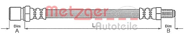 Тормозной шланг METZGER 4114654