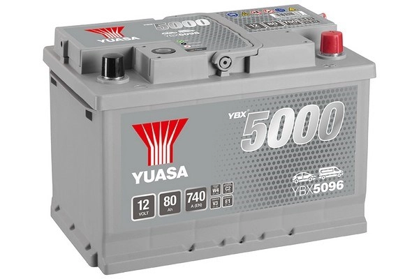 Стартерная аккумуляторная батарея ybx5000 silver high performance smf batteries YUASA YBX5096