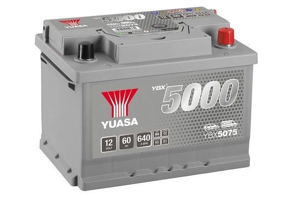 Стартерная аккумуляторная батарея ybx5000 silver high performance smf batteries YUASA YBX5075