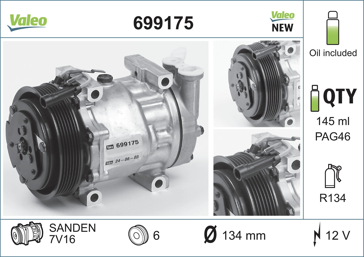 Компрессор кондиционер valeo core-flex VALEO 699175
