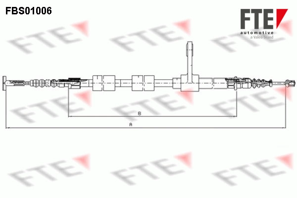 Тросик cтояночный тормоз FTE FBS01006