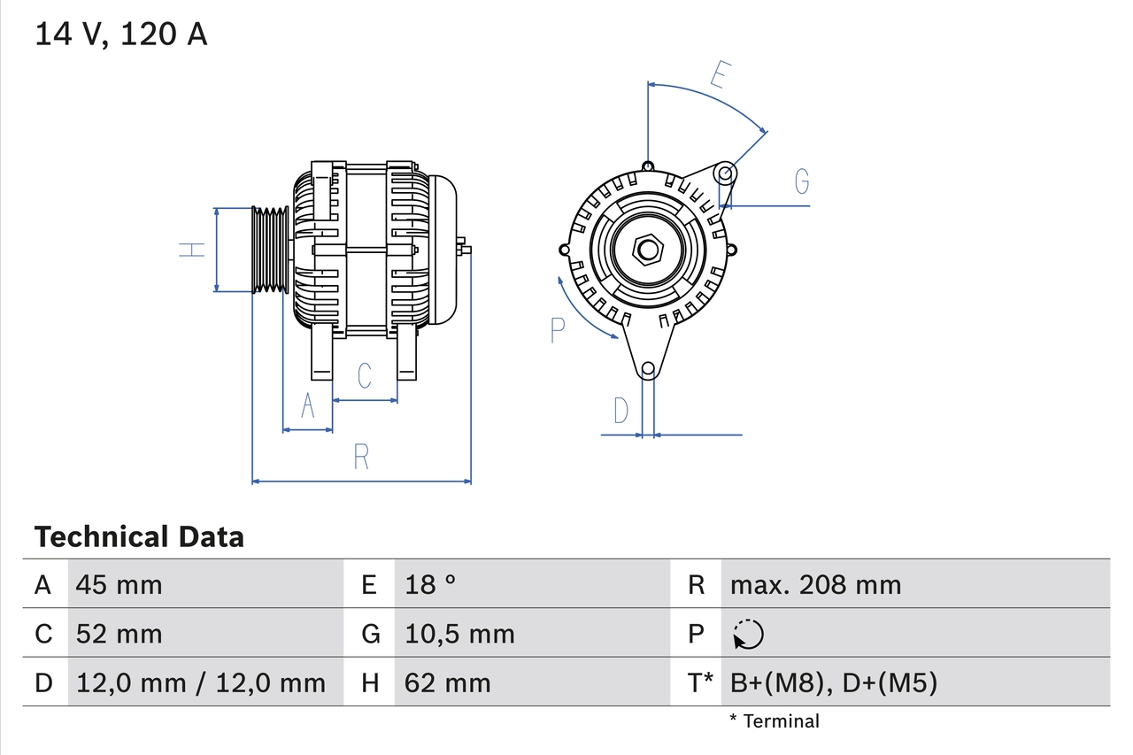 Генератор BOSCH 0 986 049 400