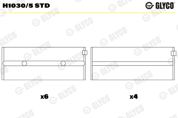Подшипник коленвала GLYCO H1030/5 STD