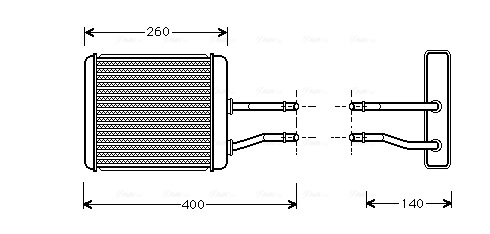 Теплообменник отопление салона AVA QUALITY COOLING AL6073