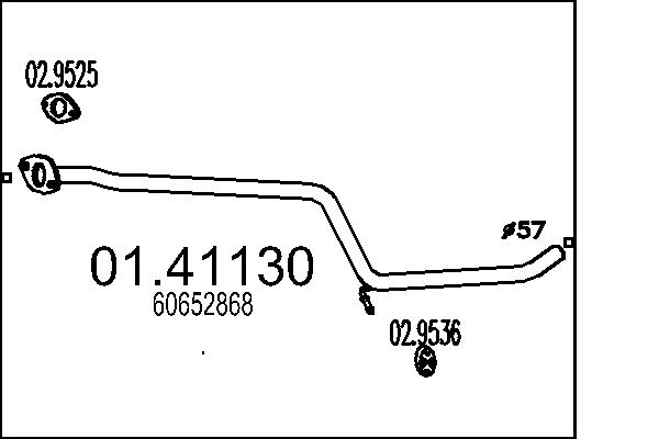 Труба выхлопного газа MTS 01.41130